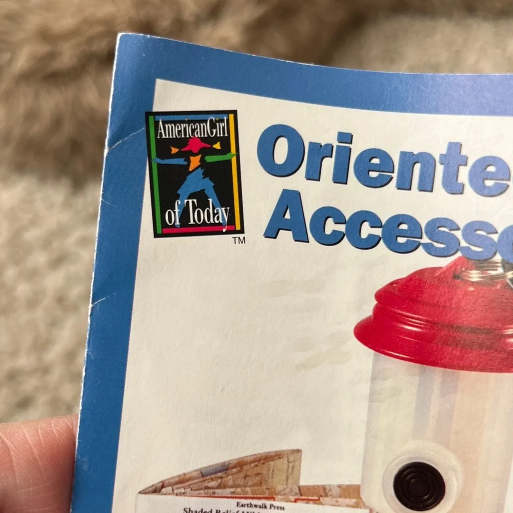 EUC American Girl Vintage Rare Orienteering Accessories Set - Red and Yellow